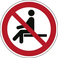 Allesveilig.nl Verboden te zitten pictogram