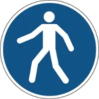 Allesveilig.nl Verplicht doorgang voetgangers gebodspictogram