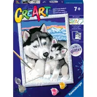 Ravensburger CreArt Cute Huskies - Schilderen op nummer voor kinderen