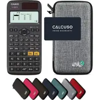 Casio fx-85GT X incl. WYNGS Beschermhoes Lichtgrijs - Wetenschappelijke Rekenmachine - Basis Pakket