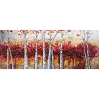 Karo-art Schilderij - Handgeschilderd - Bos 2, 150x60cm
