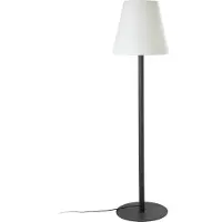 Hoberg XXL-vloerlamp voor binnen en buiten | Lamp van 1,87 m hoog met 3 instelbare lichtsterktes | Sfeervolle vloerlamp in een tijdloos-modern design | IP-44 waterbestendig [zwart, wit]