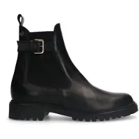 No Stress Zwarte leren chelsea boots met gesp | Maat 42
