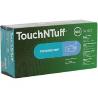 Ansell TouchNTuff 92-670 - Nitril Wegwerp Handschoenen, Latexvrij, Poedervrij, M, Blauw, 100 stuks (0.11-0.13mm)