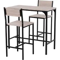 HOMCOM HOMdotCOM Bartafel met 2 barkrukken