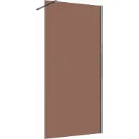 Guido Gusto Inloopdouche 100x200 8mm Nano glas chroom serie Silvio bronsglas