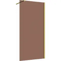 Guido Gusto Inloopdouche 70x200 8mm Nano glas mat goud serie Silvio bronsglas