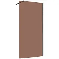 Guido Gusto Inloopdouche 100x200 8mm Nano glas gun metal serie Silvio bronsglas