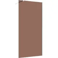 Guido Gusto Inloopdouche 100x200 8mm Nano glas mat wit serie Silvio bronsglas