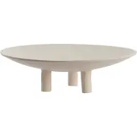 Light & Living Light&living Plateau op voet Ø40x11 cm TABUA crème