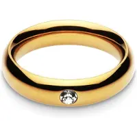 Black Label - Gouden Donut Cockring met Strass Versiering - RVS - Goud 45 mm