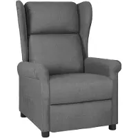 vidaXL Fauteuil verstelbaar stof zwart