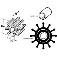 Finnord Yamaha 2t 20/25hp Impeller Zilver 13.97 x 51.2 x 19 mm