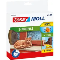 TESA Tochtstrip | | 25 meter (E-profiel, Zelfklevend, Bruin)