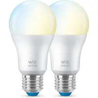 Wiz Smart lamp E27 | Peer A60 | Mat | 2700-6500K | WiFi (Tuya) | 8W | 2 stuks