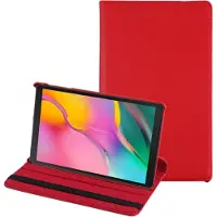 Rico Vitello Hoesje Geschikt voor Samsung Galaxy Tab E 9.6 inch (SM- T560/SM-T561) Book Case Tablet hoes/ 360° Draaibare Book case Kleur Rood