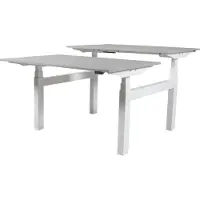 Schaffenburg Zit Sta Bureau (2pp) - Elek 160x80/80 grijs - wit frame