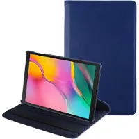 Rico Vitello Hoesje geschikt voor Samsung Galaxy Tab E 9.6 inch (SM- T560/SM-T561) Book Case Tablet hoes/ 360° Draaibare Book case Kleur Darkblauw