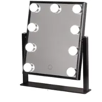 Northix Bright Beauty Vanity - Make-upspiegel met LED-verlichting - Zwart