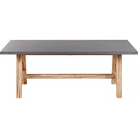 Beliani TONNARE - Tuintafel - Licht hout - 200 x 100 cm - Beton