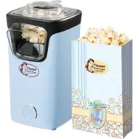 Bestron Popcorn machine - APC200B - popcornmaker - Incl. 10 popcorn zakken - Klaar in 2 min - Blauw - 5 jaar garantie