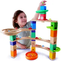 Hape Quadrilla Cliffhanger Knikkerbaan - Houten Bouwpakket met 94 Onderdelen en 50 Knikkers