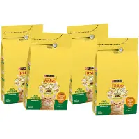Friskies droogvoer voor katten - Kip & Groenten - kattenvoer voor binnenhuiskatten - 4 zakken - 4 x 1500g