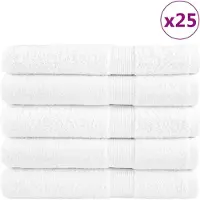 vidaXL Handdoeken SOLUND 25 st 600 g/m² 100x200cm wit