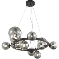LUCANDE Hanglampe , Naelen, dimbare, Grijs, Keuken, Metaal, Modern