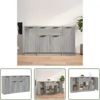 vidaXL The Living Store Dressoir - Grijs Sonoma Eiken - 30 x 30 x 70 cm - Met deur