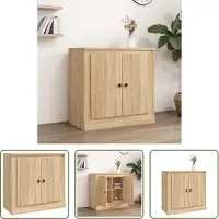 vidaXL The Living Store Dressoir - Sonoma Eiken - 70 x 35.5 x 67.5 cm - Stabiel en vochtbestendig