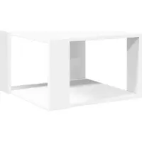 vidaXL Salontafel Wit 51,5x51,5x30 cm Bewerkt Hout