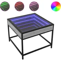 vidaXL Salontafel met Infinity LED 50x50x41 cm sonoma eikenkleurig