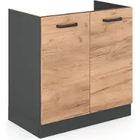 Vicco R-Line Wastafelkast – 80 cm zonder werkblad Krachtige eik goud
