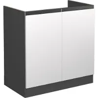 Vicco R-Line Wastafelkast – 80 cm J-vorm, zonder werkblad Wit