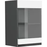 Vicco R-Line Glazen keukenkast – 40 cm J-vorm Wit