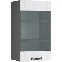 Vicco Fame-Line Glazen keukenkast – 40 cm Wit Landhuis