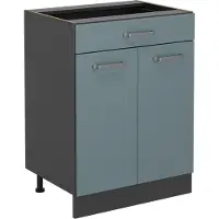 Vicco R-Line Keukenonderkast – 60 cm met lade, zonder werkblad Blauw-grijs