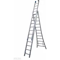 Solide 3-delige Uitgebogen Reformladder - 3x12 Sporten