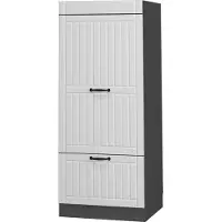 Vicco Hoge kast Fame-Line, Wit landelijk/Antraciet, 60 cm