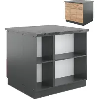 Vicco Fame-Line Keukeneiland – 90 cm met lade, zonder werkblad Eik goud/antraciet