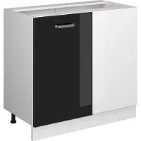 Vicco R-Line Hoekkast – 86 cm zonder werkblad Zwart hoogglans