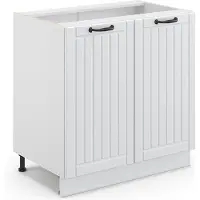 Vicco Fame-Line Wastafelkast – 80 cm met legplank, zonder werkblad Wit Landhuis