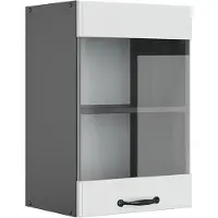 Vicco R-Line Glazen keukenkast – 40 cm Wit Landhuis