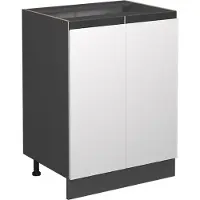 Vicco R-Line Keukenonderkast – 60 cm J-vorm, zonder werkblad Wit