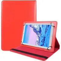 Rico Vitello Universele Hoesje Geschikt voor Apple iPad /Samsung Galaxy/ Lenovo tabels etc. 10 t/m 10.1 inch 360° Draaibare Wallet case /flipcase stand/ hardcover achterzijde/ kleur Rood