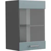 Vicco R-Line Glazen keukenkast – 40 cm Blauw-grijs