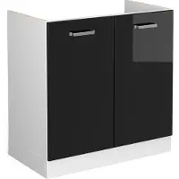 Vicco R-Line Wastafelkast – 80 cm zonder werkblad Zwart hoogglans