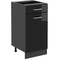 Vicco R-Line Keukenonderkast – 40 cm zonder werkblad Zwart hoogglans