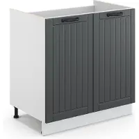 Vicco Fame-Line Wastafelkast – 80 cm zonder werkblad Antraciet landhuis